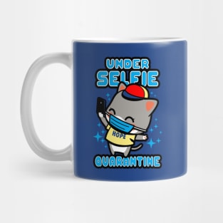 Funny Original Kawaii Selfie Cat Addict Cartoon Gift For Cat Lovers Mug